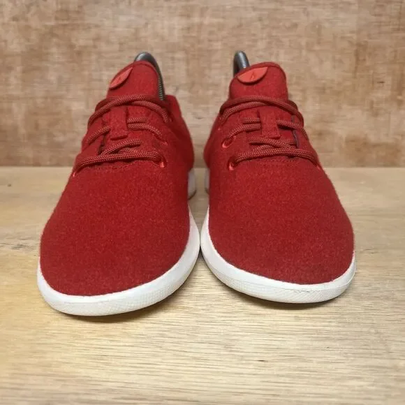 Allbirds Wool Runners Red White Running Shoes Sneakers 0818 NV1 Women Size 8 - Picture 2 of 8